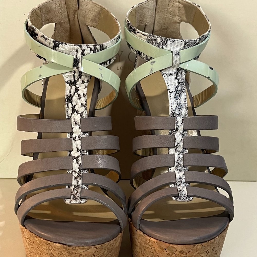 Jimmy Choo Pierce Leather Wedges
